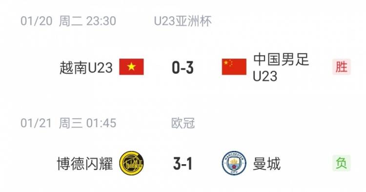 央视见证！国足玄学 第3次与曼城同开 之前2次曼城输球国足晋级